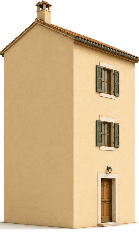 Hiša Padnjec — apartment building facade